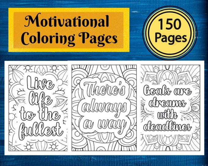 Deliver 150 motivational quote coloring pages for adults by ...