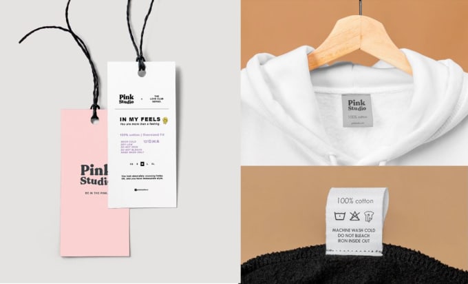 Design your aesthetic minimalist clothing hang tag, label by ...