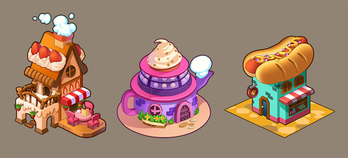 do 2d isometric buildings and props