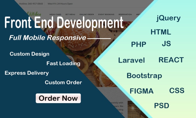 Be your front end web developer, html, css, bootstrap, react by Sheak ...