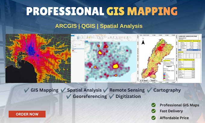 do gis mapping, spatial analysis, and arcgis pro projects in 24hr