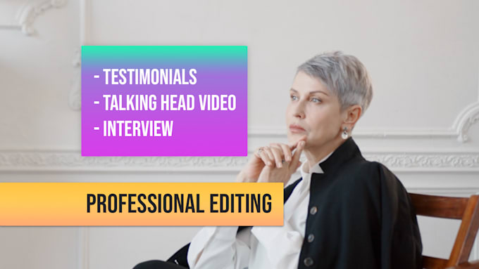 edit a talking head video or interview
