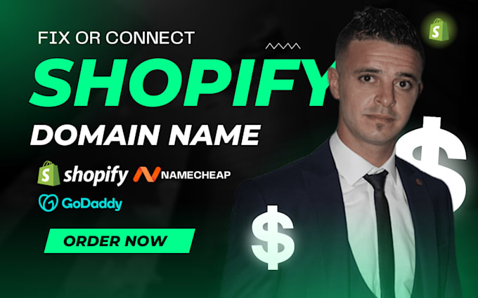 fix, add or connect shopify domain name and business email