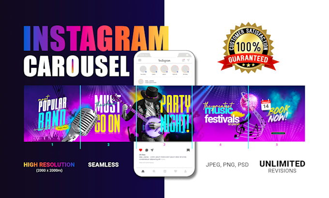 design carousel post for instagram, linkedin, facebook, social media posts