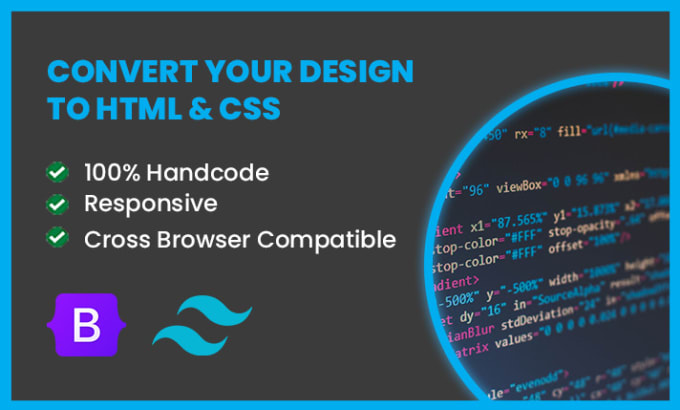 Convert your design to html css by Kenrengoku | Fiverr