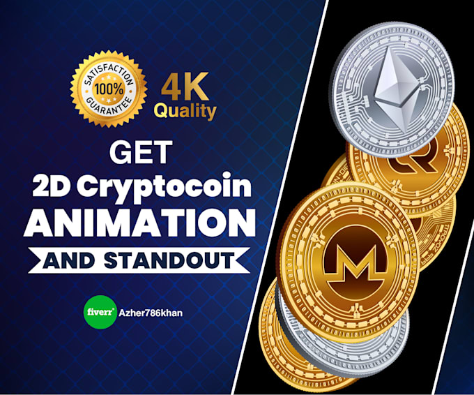 do blockchain and cryptocoin logo animation