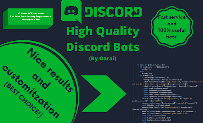 Code a discord bot for you by Conancrack | Fiverr