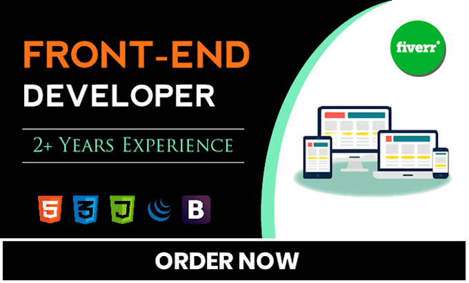 Be your front end web developer and designer using html css bootstrap ...