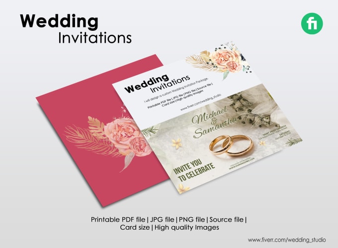 Do wedding invitation, save the date, rsvp, menu etc by Wedding_studio ...