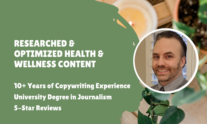 write health and wellness blogs with SEO optimization