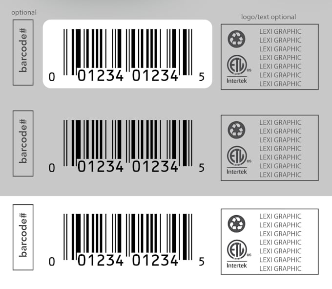 Create qr code, upc code or barcode with additional text or ...