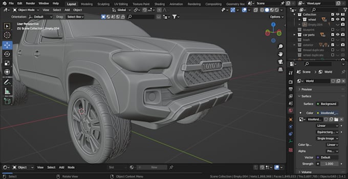 create 3d car models with rig