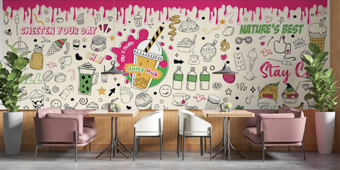 draw doodle, mural, wall arts within 24 hours