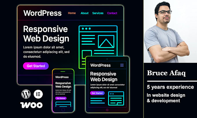 create a custom responsive wordpress website design