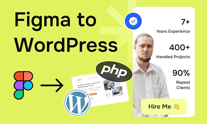 convert figma, adobe xd, PSD to wordpress