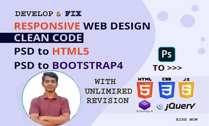 Build responsive web with html css bootstrap and bug fixing by ...
