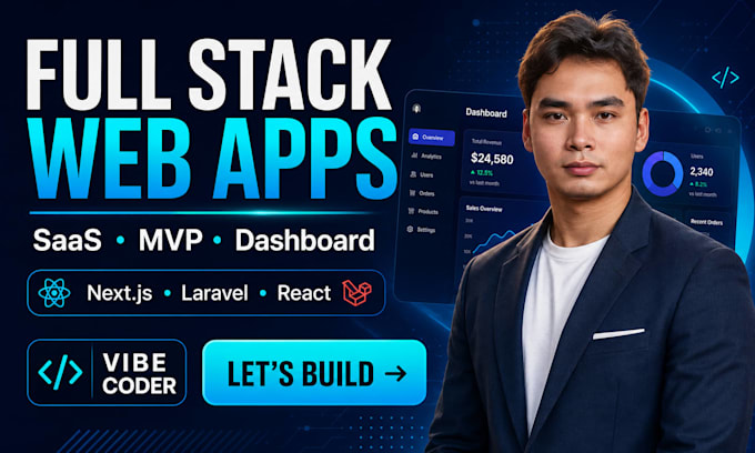 build full stack saas web app mvp and dashboard