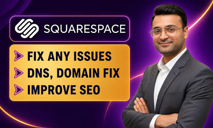 fix squarespace issues, update dns and improve SEO