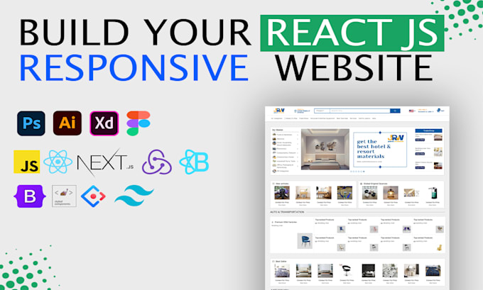 responsive web design react js next js web development react js developer
