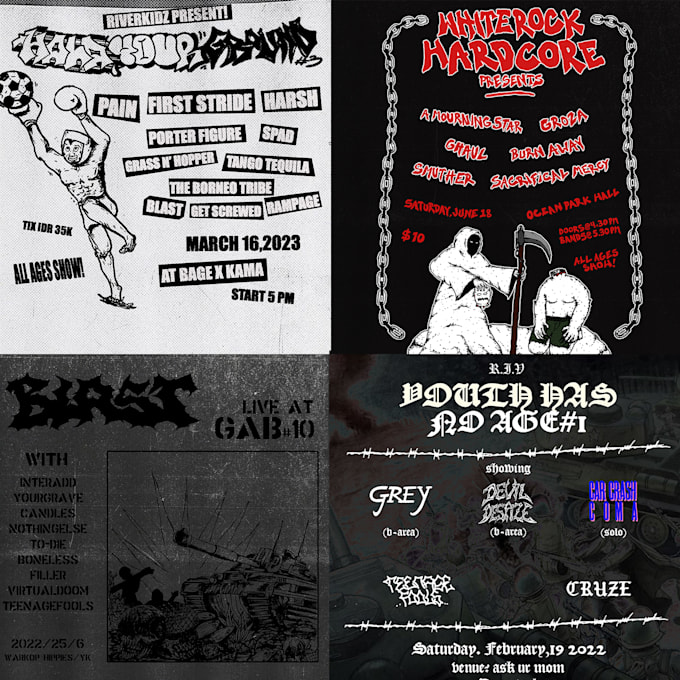 make artwork for your band,gigs flyer, or whatever u need