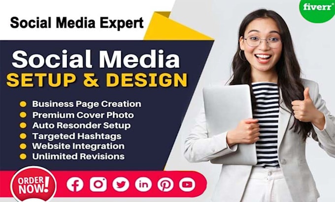 set up social media pages groups and facebook shop