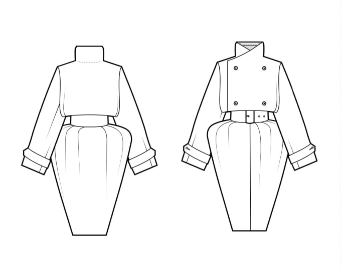Garment store technical drawing