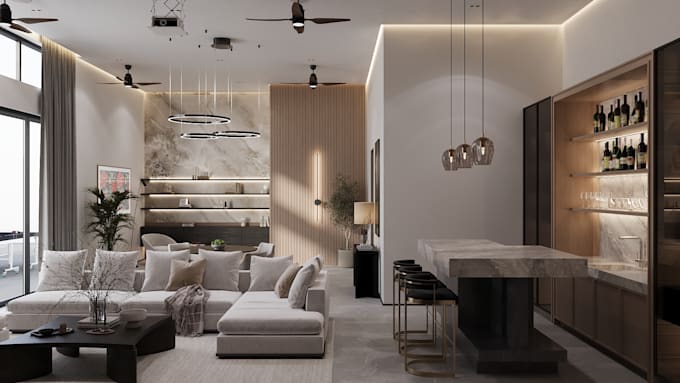 create scandinavian minimalism , photorealistic aestetic design 4k