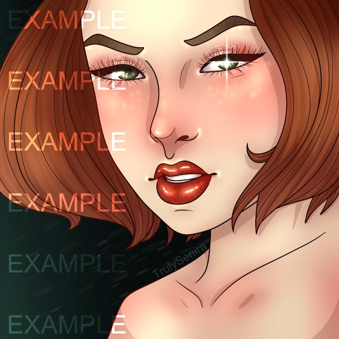 digitally draw a cute profile picture for you