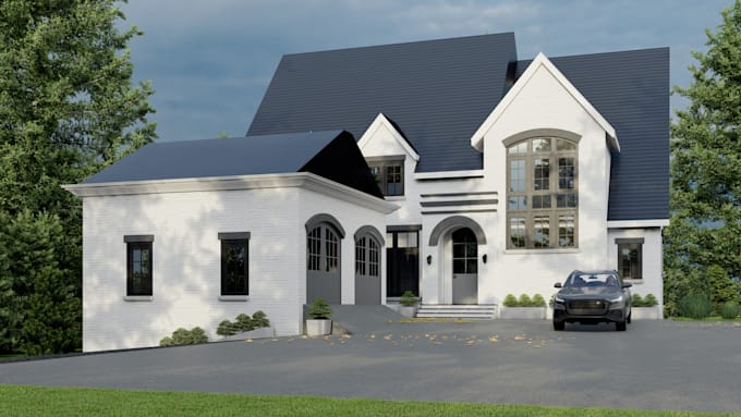 do 3d architectural visualization, 3d exterior renders, interior house design