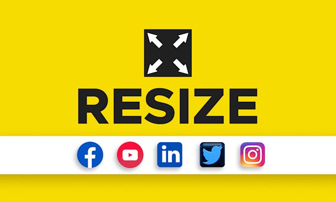 resize image logo for facebook, youtube, twitter cover