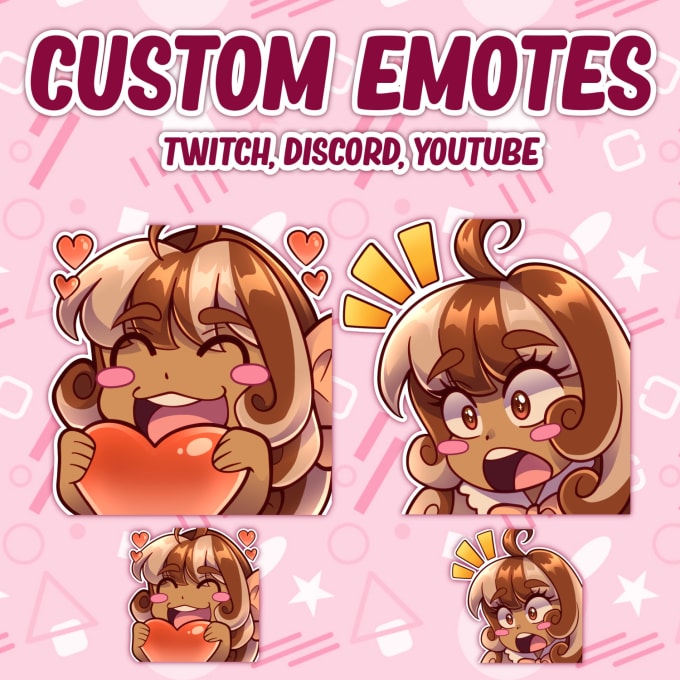 Hire a freelancer to create custom emotes for twitch, discord, and youtube