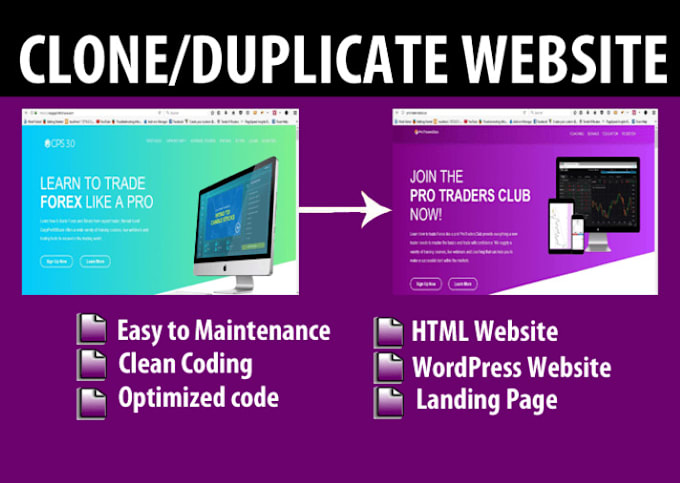 Clone copy or redesign website in html css js and wordpress by Hifza ...