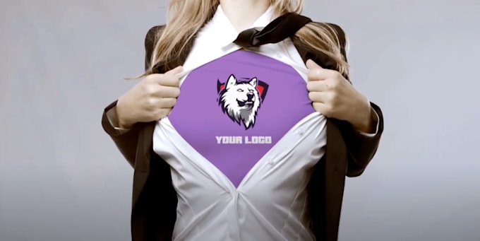 add your logo in a 4k intro video of a superhero girl
