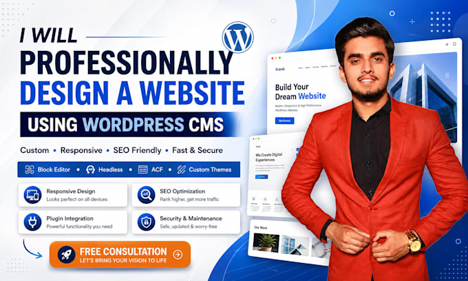 professionally design a website using wordpress cms