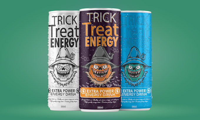 make premium energy drink, label artwork and soda label