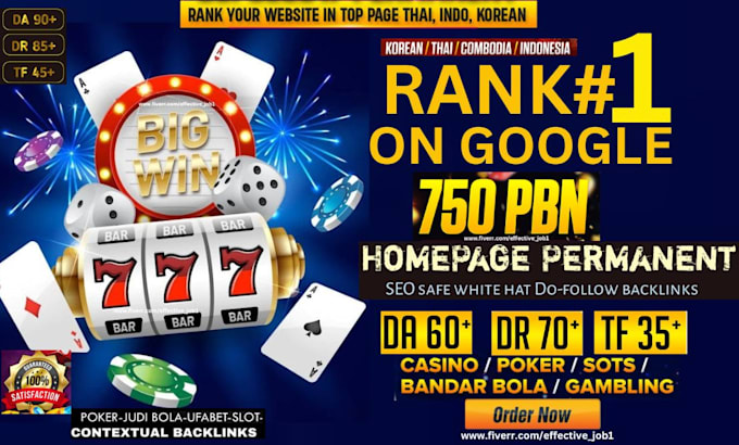 high authority DR 70 tf 45 dofollow SEO backlinks for poker and all websites