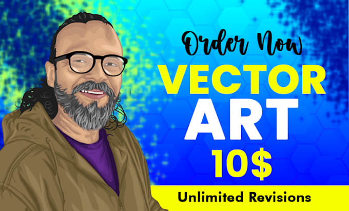 do cartoon characters, vector art portraits, or digital art