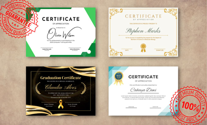 Create an eye catching certificate by Awaisiqbalshah | Fiverr