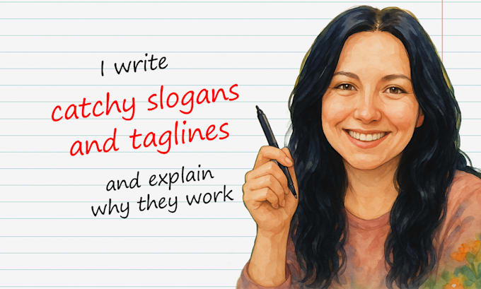 write catchy slogans or taglines with a description