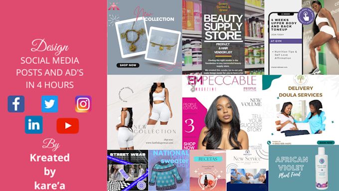 design social media posts, ads and canva templates in 24hrs