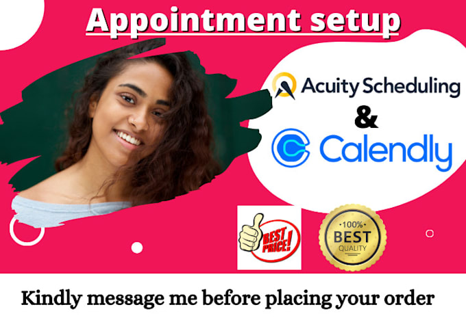 Setup acuity scheduling and calendly custom appointment booking by