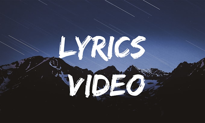 make an lyric video for your song
