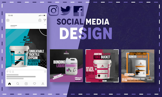 design awesome product social media posts and banners