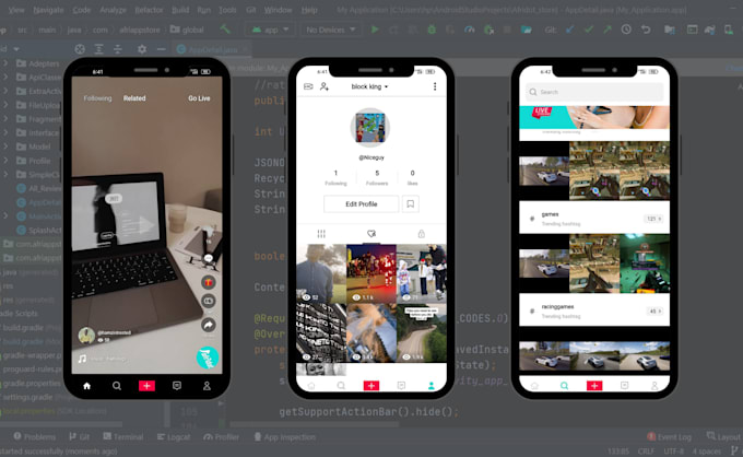 make tiktok like app, short video app, chat and livestream