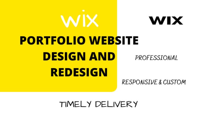 design and redesign a custom wix portfolio website