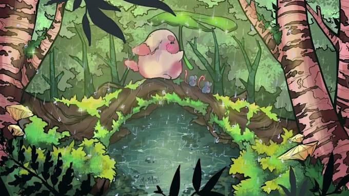 create your background, landscape illustration