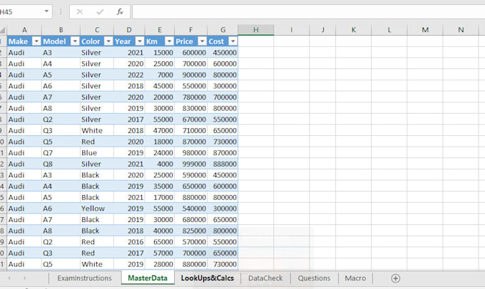 Design your excel spreadsheets and data entry tasks by Ben_petr | Fiverr