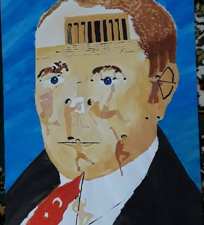 created a portrait of atatürk