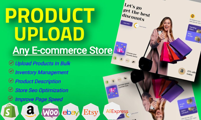 product upload, import products to shopify or any ecommerce site