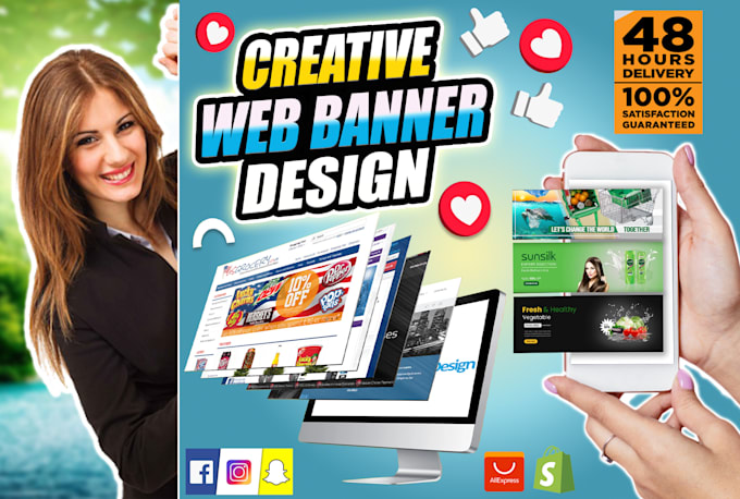 do shopify banner, web banner, product banner design